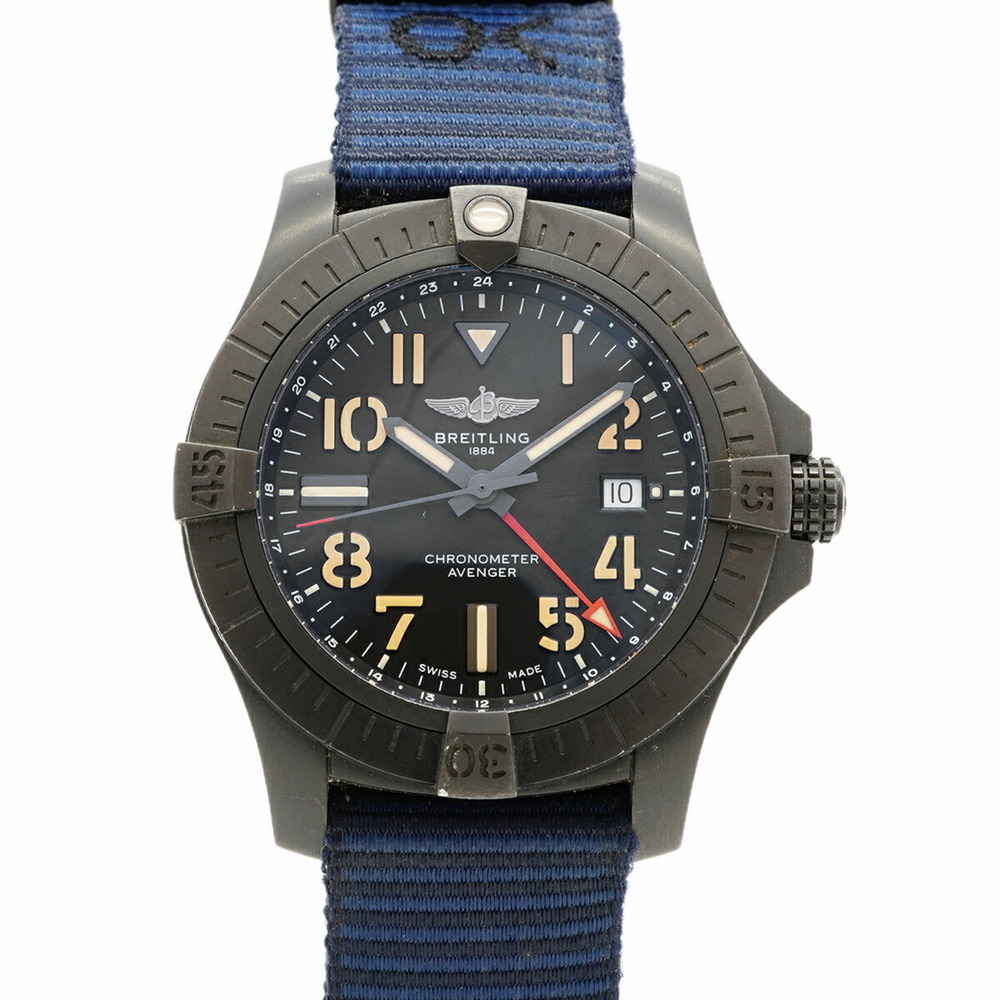 Breitling Avenger GMT 45 Night Mission V32395 Black Dial Men's Watch